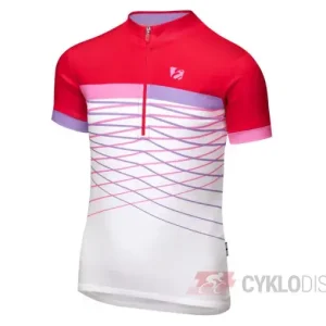dětský cyklistický dres ETAPE Lucky, bílá/růžová Přímo Od Výrobce