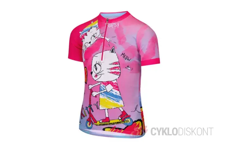 Poslední Šance dětský cyklistický dres ETAPE Rio, růžová