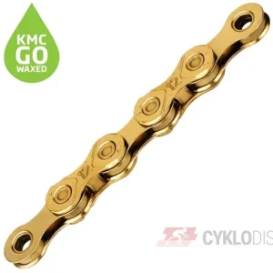 Omezená Nabídka Řetěz KMC X12 Ti-N Gold WAX 126 článků