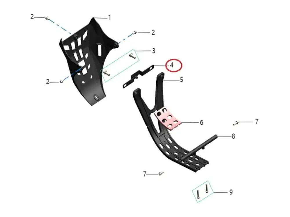 Nejprodávanější Talaria držák plastu pod motor Komodo