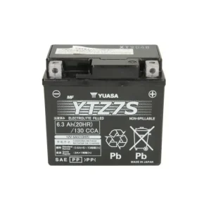Nová Kolekce Motobaterie YUASA (originál, aktivovaná v továrně) YTZ7S, 12V, 6Ah