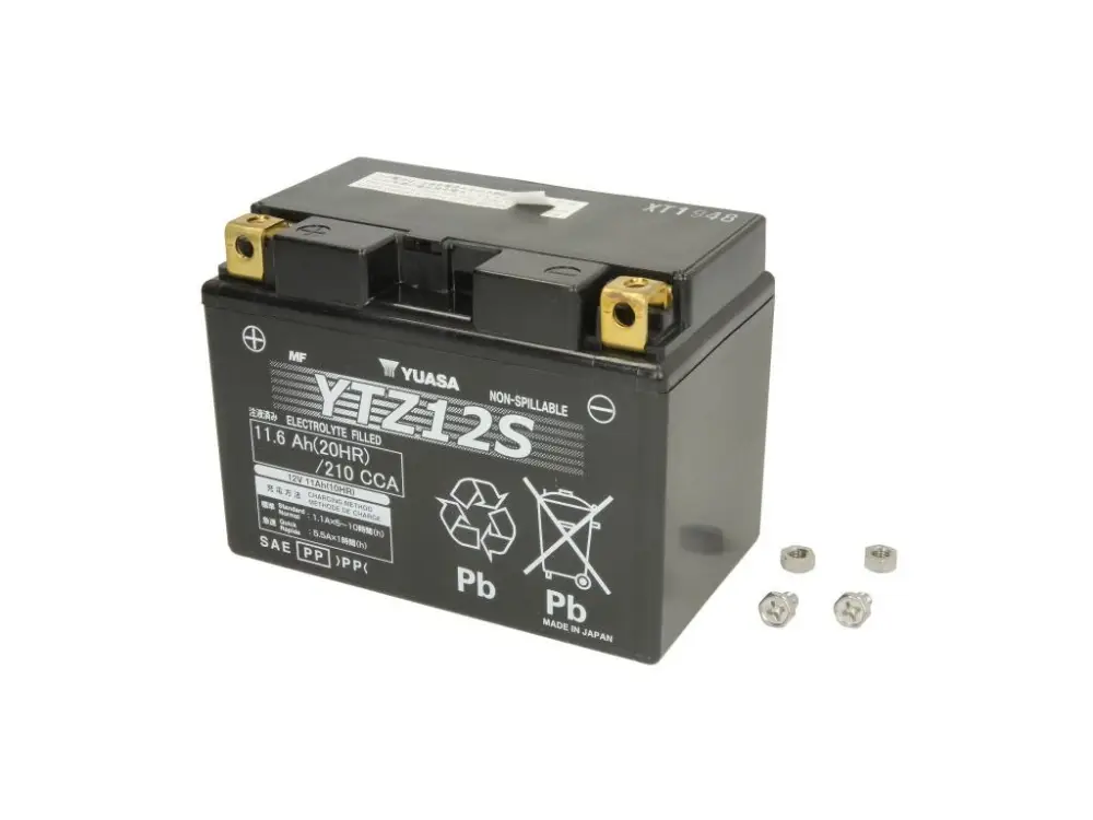 Motobaterie YUASA (originál, aktivovaná v továrně) YTZ12S, 12V, 11Ah Novinka