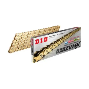 Značkový Řetěz DID 520 ZVMX 112 článků, zlatý, x-ring