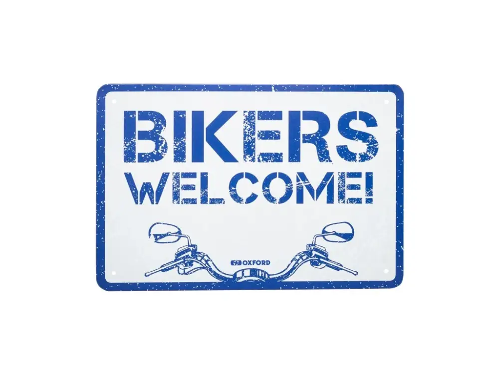 Plechová cedule "BIKERS WELCOME" 30x20 cm Speciální Cena