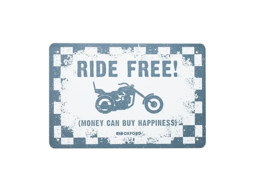 Plechová cedule "RIDE FREE" 30x20 cm Přímo Od Výrobce
