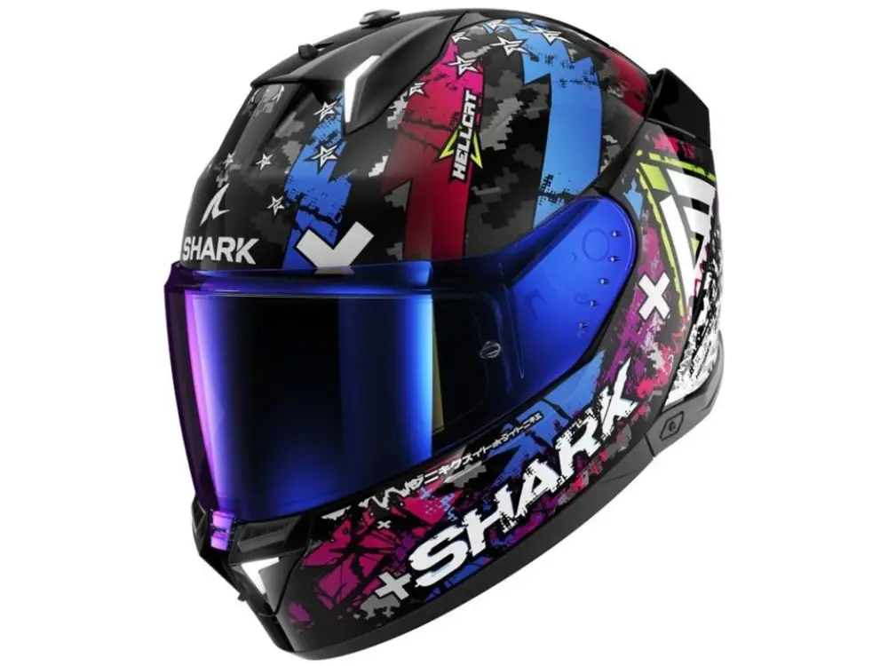 Akce Integrální helma SHARK SKWAL I3 HELLCAT černá / červená / modrá