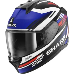 Integrální helma SHARK D-SKWAL 3 FIRSTLAP MAT bílá černá modrá Omezená Nabídka