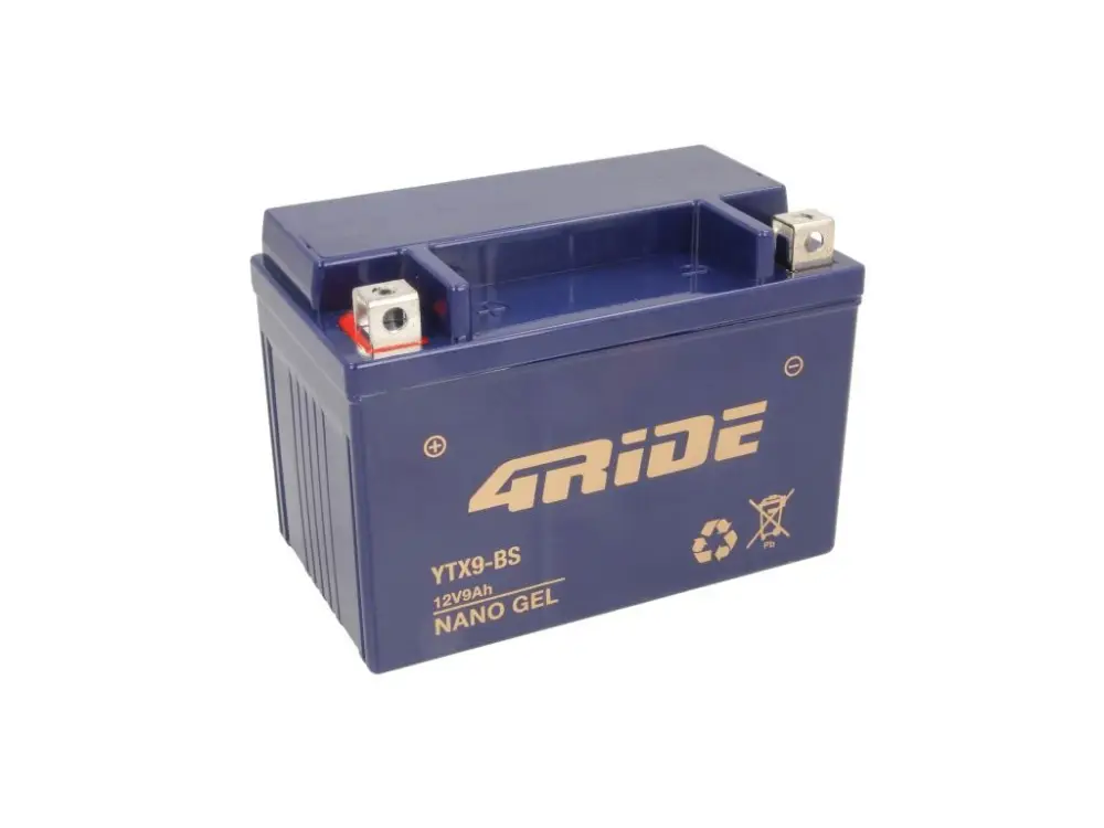 Moto baterie 4RIDE YTX9-BS, 12V 9Ah GEL NANO Výhodná Nabídka