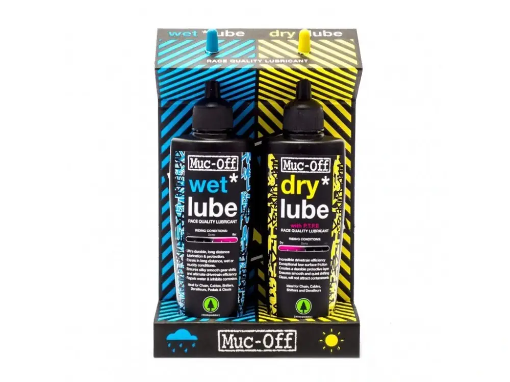 Expresní Doručení MUC-OFF WET + DRY 120 ml TWIN PACK - Výhodná sada 2 maziv na řetěz