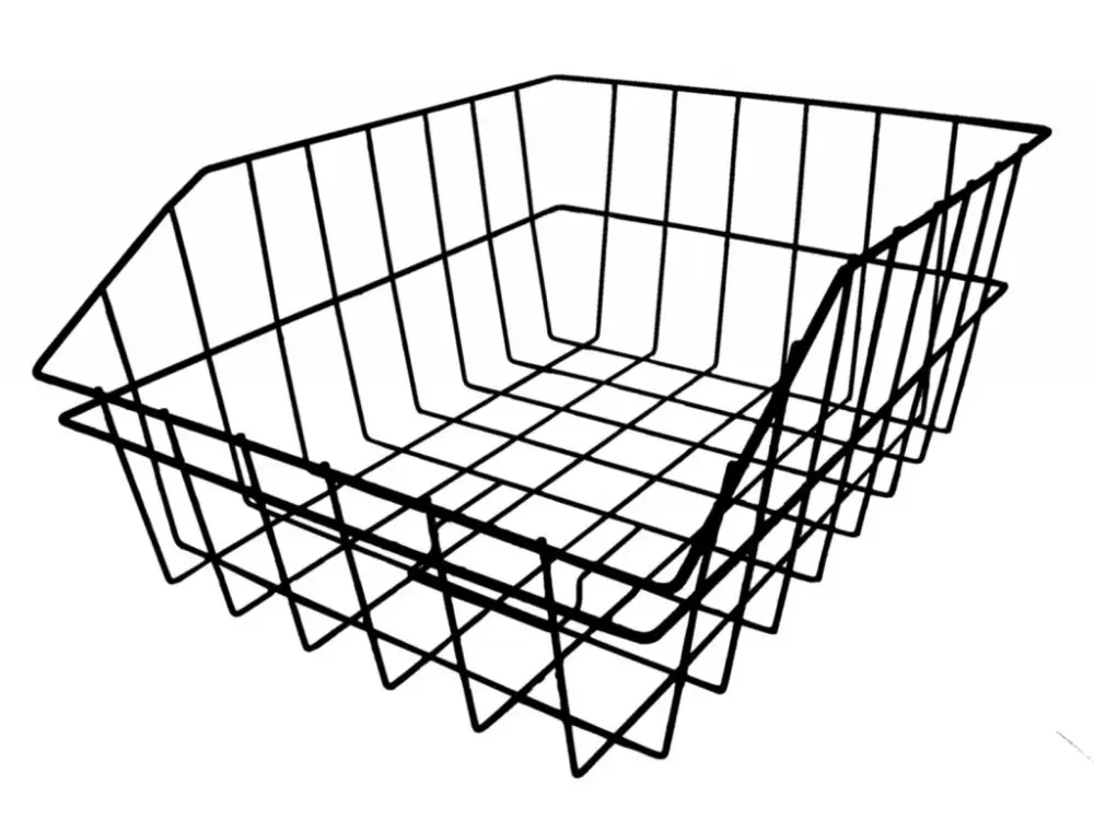 Značkový koš zadní na nosič drátový XXL 45x35x19cm