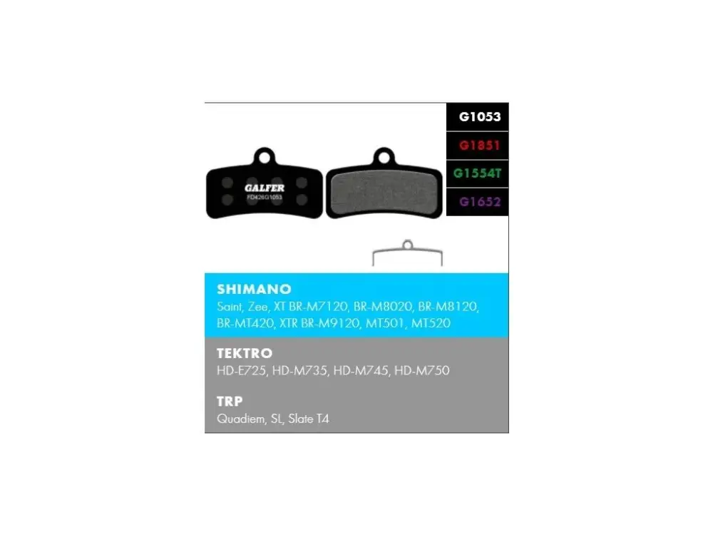 Levný Brzdové destičky Galfer FD426 - Shimano, Tektro, TRP