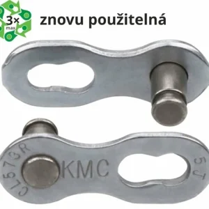 spojka řetezu KMC 6/7/8 speed EPT povrch, šedý, baleno po 5 kusech, cena za balení Sezónní Sleva