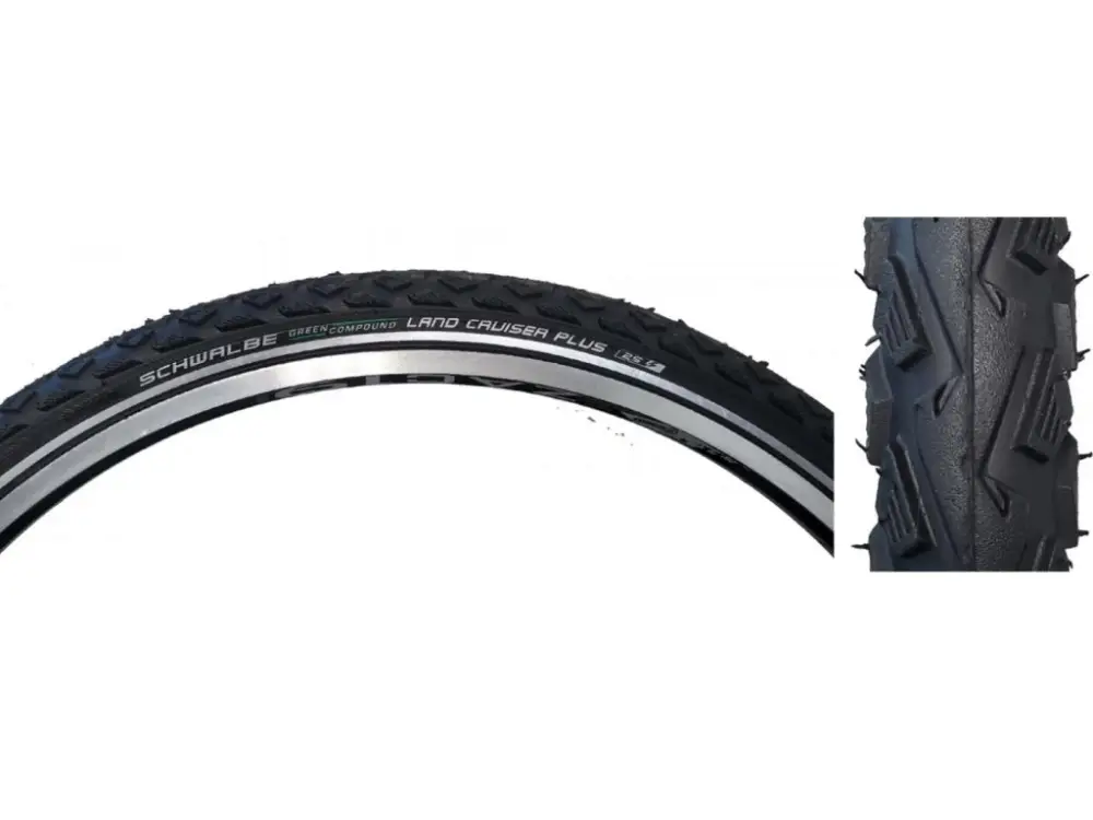 Plášť Trekking 28"/ MTB 29" 55-622 Schwalbe Land Cruiser Plus Green Compound - Reflex drát Akce