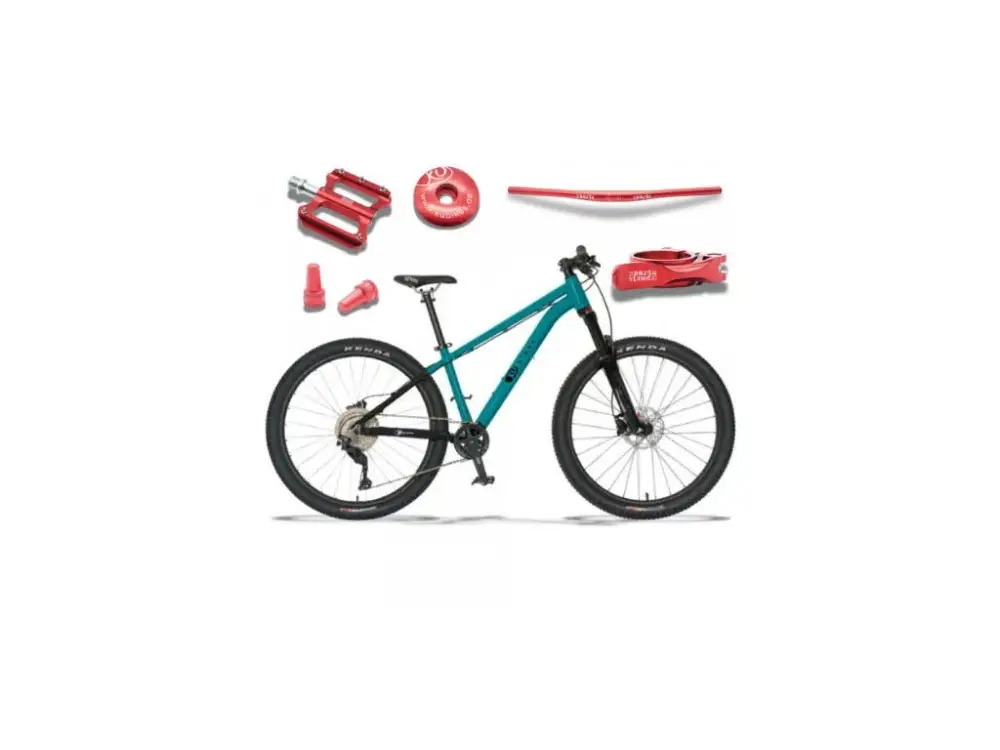 Finální Výprodej KUbikes 26 Trail AIR - Tyrkys - laser Red, lehké dětské kolo
