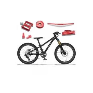 KUbikes 20S MTB Disc Black - laser Red, 8,8kg, lehké dětské kolo Ověřený