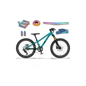 Aktuální KUbikes 20S MTB Disc Tyrkys - laser Rainbow, 8,8kg, lehké dětské kolo