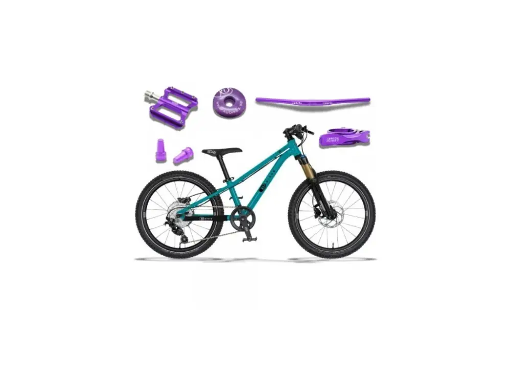 Nejlepší Cena KUbikes 20S MTB Disc Tyrkys - laser Purple, 8,8kg, lehké dětské kolo