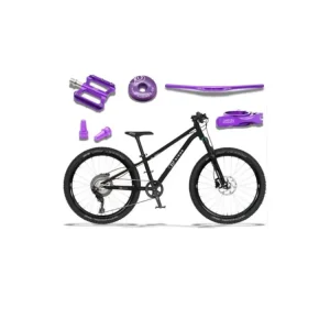 KUbikes 24S Trail AIR - Black - laser Purple, 9,7kg, lehké dětské kolo Ihned K Objednání