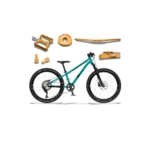 KUbikes 24S Trail AIR - Tyrkys - laser gold, 9,7kg, lehké dětské kolo Akční Cena