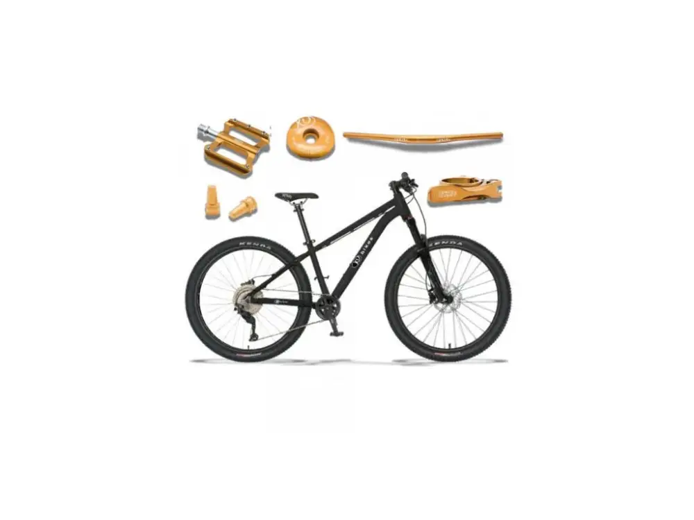 KUbikes 26 Trail AIR - Black - laser Gold, lehké dětské kolo Super Cena