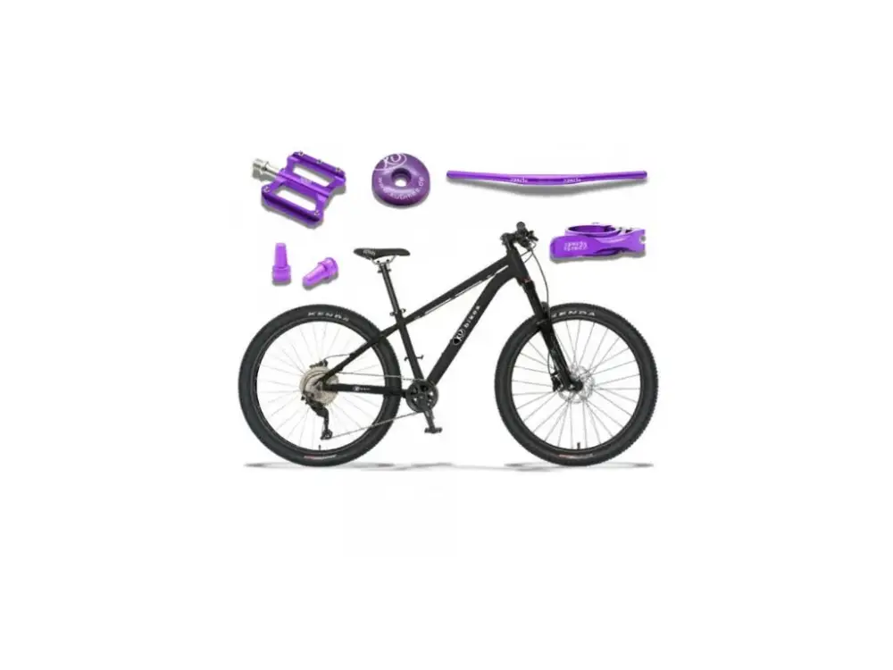 Levný KUbikes 26 Trail AIR - Black - laser Purple, lehké dětské kolo